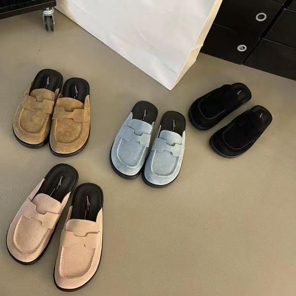 2023 spring and summer new slippers op12 leather baotou half slippers leisure simple everything matching holiday travel must-have, Black
2023 spring and summer new slippers op12 leather baotou half slippers leisure simple everything matching holiday travel must-have, Black