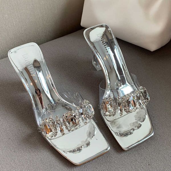 slippers 2023 fashion transparent luxury women high heels shoes rhinestones square toe ladies pumps slides outdoor female heeled sandals 230, Black
slippers 2023 fashion transparent luxury women high heels shoes rhinestones square toe ladies pumps slides outdoor female heeled sandals 230, Black