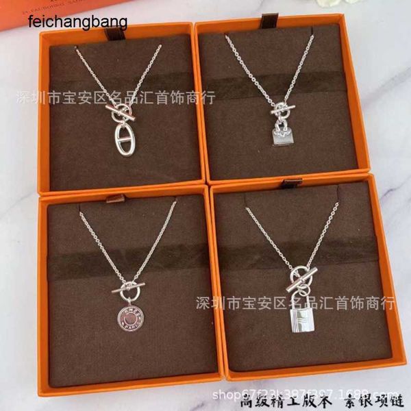 h ermes designer necklace pig nose women s 925 sterling silver bag to buckle lock bone chain network red style ins minimalist head neckchain, Black
h ermes designer necklace pig nose women s 925 sterling silver bag to buckle lock bone chain network red style ins minimalist head neckchain, Black