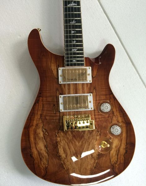 customized new electric guitar quilted maple mahogany eagle headdress logo,