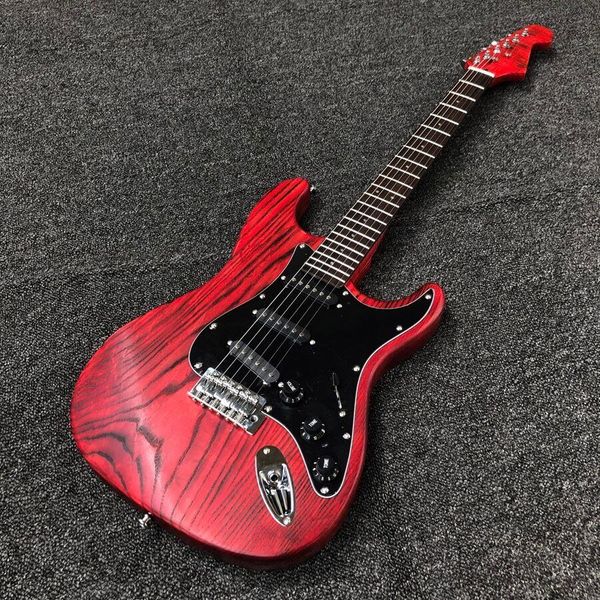 factory customization new torched ash body electric guitar satin red led lights
factory customization new torched ash body electric guitar satin red led lights