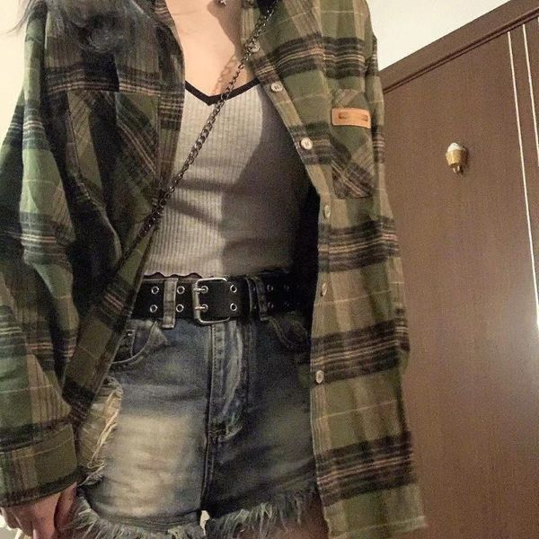shirts houzhou harajuku green plaid shirts streetwear women vintage long sleeve oversize blouse korean fashion aesthetic clothes female, White
shirts houzhou harajuku green plaid shirts streetwear women vintage long sleeve oversize blouse korean fashion aesthetic clothes female, White
