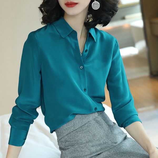 women's blouses shirts green crepe stretch silk office blouse womens shirts and blouses summer elegant boho long sleeve plus size loose, White
women's blouses shirts green crepe stretch silk office blouse womens shirts and blouses summer elegant boho long sleeve plus size loose, White