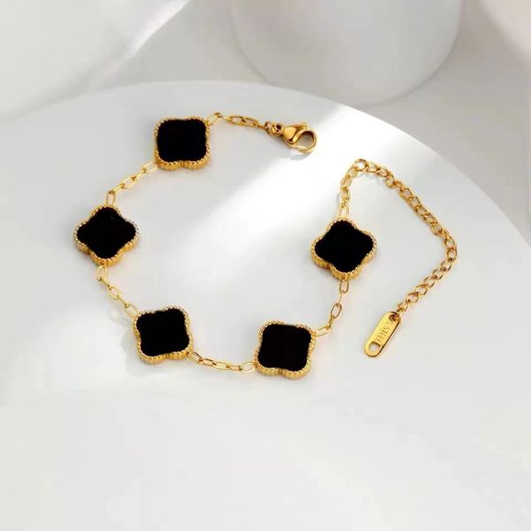 four leaf bracelet chain bracelet clover bracelet luxury jewelry designers with rose gold plated agate flower jewelry heart bracelets multic, Golden;silver
four leaf bracelet chain bracelet clover bracelet luxury jewelry designers with rose gold plated agate flower jewelry heart bracelets multic, Golden;silver