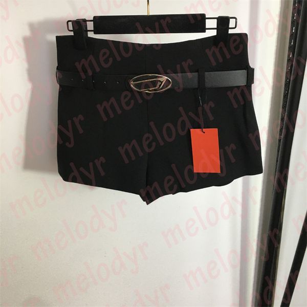 women shorts summer designer black short pants fashion slim mid waist shorts with belt, White;black
women shorts summer designer black short pants fashion slim mid waist shorts with belt, White;black