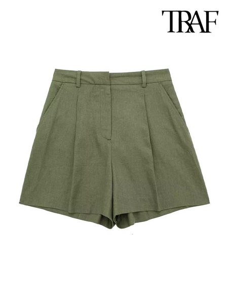 women's shorts traf women fashion front pockets linen basic bermuda shorts vintage high waist zipper fly female short pants mujer 23051, White;black
women's shorts traf women fashion front pockets linen basic bermuda shorts vintage high waist zipper fly female short pants mujer 23051, White;black