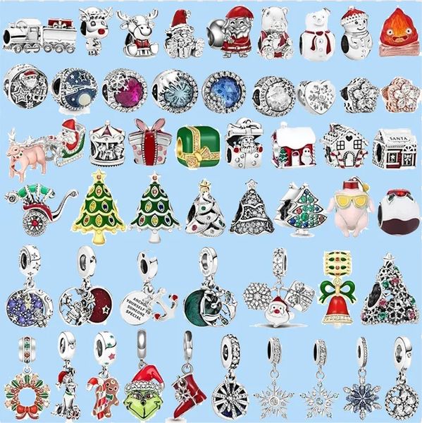 925 silver beads charms fit pandora charm christmas collection charm santa claus bead diy, Black
925 silver beads charms fit pandora charm christmas collection charm santa claus bead diy, Black