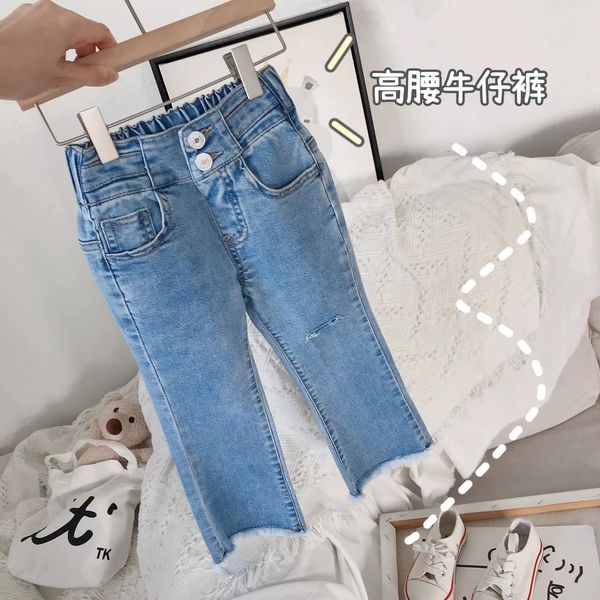 jeans girls jeans baby girl denim pant skinny nine-point flared pants baby ripped high waist pants children's clothing 230512, Blue
jeans girls jeans baby girl denim pant skinny nine-point flared pants baby ripped high waist pants children's clothing 230512, Blue