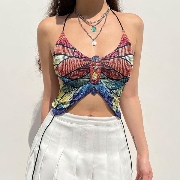tanks summer tie up camis girls y2k aesthetic butterfly shape backless crop fashion vintage elegant tee beach vacation ladies, Black;white
tanks summer tie up camis girls y2k aesthetic butterfly shape backless crop fashion vintage elegant tee beach vacation ladies, Black;white