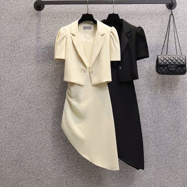 two piece dress summer two piece dress set women short sleeve small blazer coatcrop trap dresses set female casual fashion elegant suit 2305, White
two piece dress summer two piece dress set women short sleeve small blazer coatcrop trap dresses set female casual fashion elegant suit 2305, White