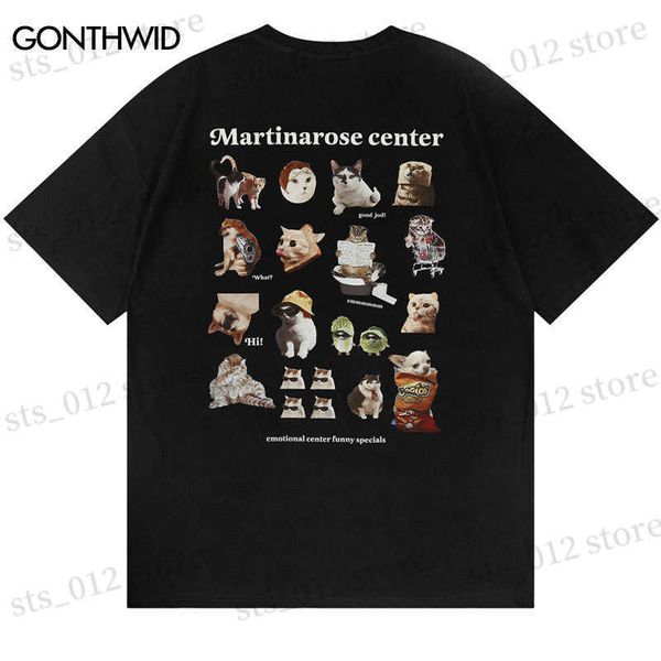 men's t-shirts harajuku tshirt streetwear harajuku funny cats print short sleeve t-shirts men summer fashion casual cotton loose tee sh, White;black
men's t-shirts harajuku tshirt streetwear harajuku funny cats print short sleeve t-shirts men summer fashion casual cotton loose tee sh, White;black