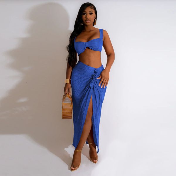 two piece dress zoctuo pleated 2 outfits for women casual backless strap crop split skirt set club party summer holiday 230512, White
two piece dress zoctuo pleated 2 outfits for women casual backless strap crop split skirt set club party summer holiday 230512, White