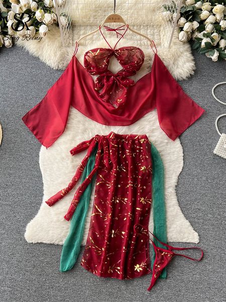 two piece dress singreiny dunhuang flying skirt underwer sets female camis erotic shawl mini set women three pieces suits 230512, White
two piece dress singreiny dunhuang flying skirt underwer sets female camis erotic shawl mini set women three pieces suits 230512, White