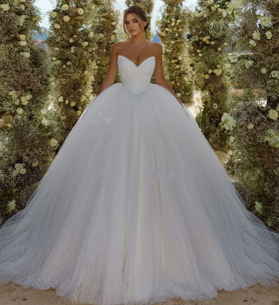 luxury sequined wedding dress 2023 sweetheart beading pleats lace a-line bridal party gowns vestidos de novia custom made, White
luxury sequined wedding dress 2023 sweetheart beading pleats lace a-line bridal party gowns vestidos de novia custom made, White