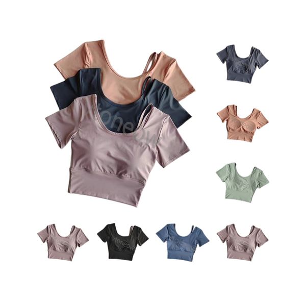 lulus new yoga suit with chest cushion sports short sleeve women's tight fit umbilical exposed lulus quick dry dance running fitness su
lulus new yoga suit with chest cushion sports short sleeve women's tight fit umbilical exposed lulus quick dry dance running fitness su
