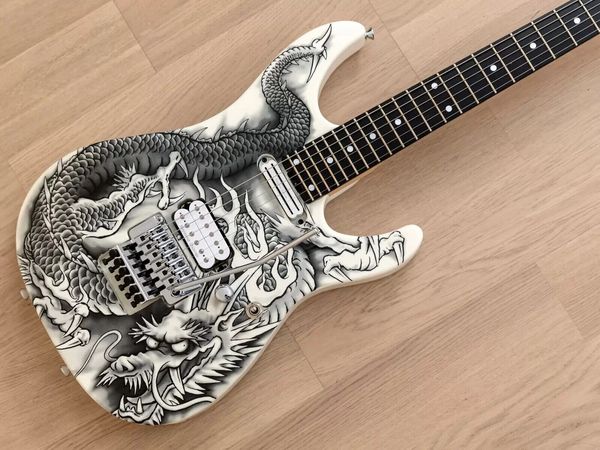 factory customized black and white pattern electric guitar 6 strings mahogany
factory customized black and white pattern electric guitar 6 strings mahogany