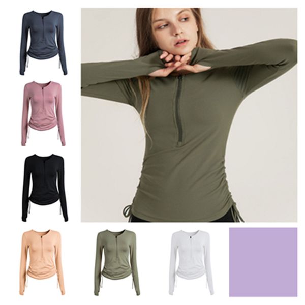lu-008 cross border autumn and winter elastic quick dry half zipper running fitness sports fashion leisure women's yoga long sleeve
lu-008 cross border autumn and winter elastic quick dry half zipper running fitness sports fashion leisure women's yoga long sleeve