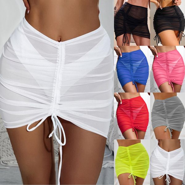 swimwear women solid pareo beach bikini cover up wrap skirt sarong beachwear mesh drawstring cover up skirt dropshipping, White;black
swimwear women solid pareo beach bikini cover up wrap skirt sarong beachwear mesh drawstring cover up skirt dropshipping, White;black