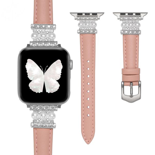 luxury real leather slim strap pearl diamond connector for apple watch band 41mm 42mm 38mm 40mm 44mm iwatch 3 4 5 7 8 41mm bands sliver buck, Black;brown
luxury real leather slim strap pearl diamond connector for apple watch band 41mm 42mm 38mm 40mm 44mm iwatch 3 4 5 7 8 41mm bands sliver buck, Black;brown