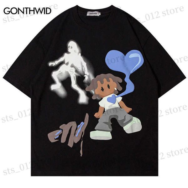 men's t-shirts harajuku graphic men tshirt streetwear hip hop cartoon skull heart print oversized t shirt 2023 men fashion loose cotton, White;black
men's t-shirts harajuku graphic men tshirt streetwear hip hop cartoon skull heart print oversized t shirt 2023 men fashion loose cotton, White;black