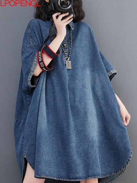 casual dresses women's clothing spring and summer fashion loose shirt batwing sleeve streetwear oversized pullover denim knee-length dr, Black;gray
casual dresses women's clothing spring and summer fashion loose shirt batwing sleeve streetwear oversized pullover denim knee-length dr, Black;gray