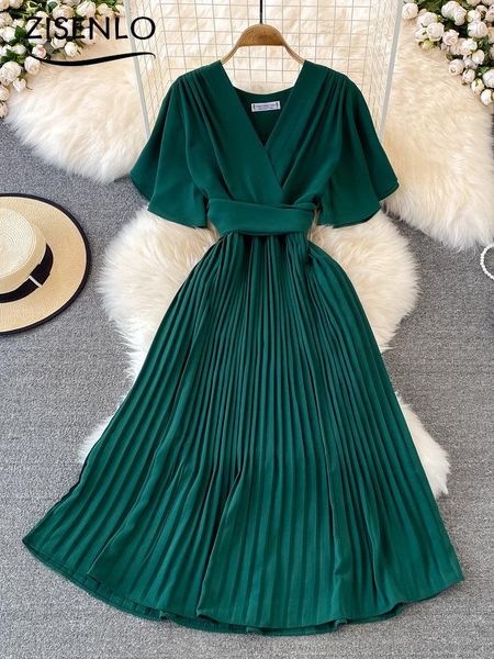dresses formal women's dress vneck pleated dress elegant temperament waist laceup hem long skirt office lady evening dresses vestidos, Black;gray
dresses formal women's dress vneck pleated dress elegant temperament waist laceup hem long skirt office lady evening dresses vestidos, Black;gray