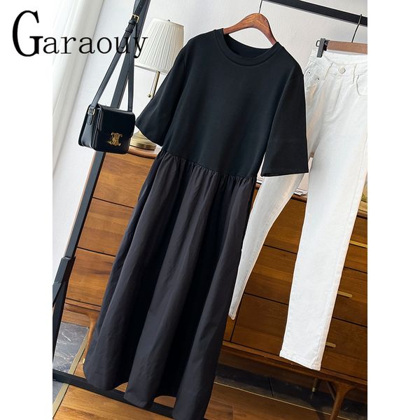 casual dresses garaouy summer women's chic o neck short sleeve t-shirt midi dress female casual loose pleated long dresses robe vestido, Black;gray
casual dresses garaouy summer women's chic o neck short sleeve t-shirt midi dress female casual loose pleated long dresses robe vestido, Black;gray