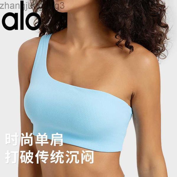 desginer alo yoga new alofitness bra single shoulder sports bra women's feel water drop type shockproof tank top, White
desginer alo yoga new alofitness bra single shoulder sports bra women's feel water drop type shockproof tank top, White