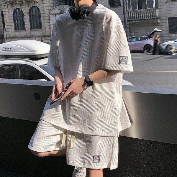 mens tracksuits summer suit mens short sleeve waffle casual outfit tshirt korean streetwear casual preppy shorts 2 piece set streetwear 2305, Gray
mens tracksuits summer suit mens short sleeve waffle casual outfit tshirt korean streetwear casual preppy shorts 2 piece set streetwear 2305, Gray