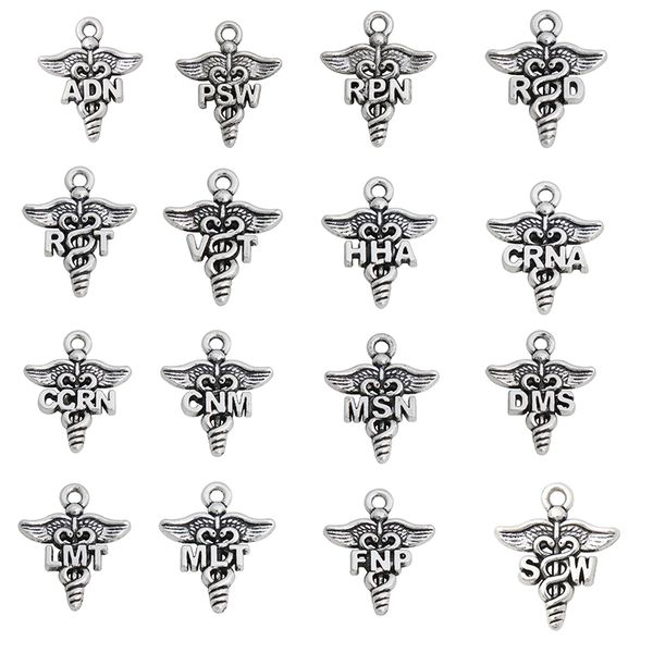 fashion alloy cvt rvt mlt lmt lmsw lcsw ccrn crna rdms icu pbt dms msn hha fnp sw cnm dvm pac medical symbol charms 19*23mm, Bronze;silver
fashion alloy cvt rvt mlt lmt lmsw lcsw ccrn crna rdms icu pbt dms msn hha fnp sw cnm dvm pac medical symbol charms 19*23mm, Bronze;silver