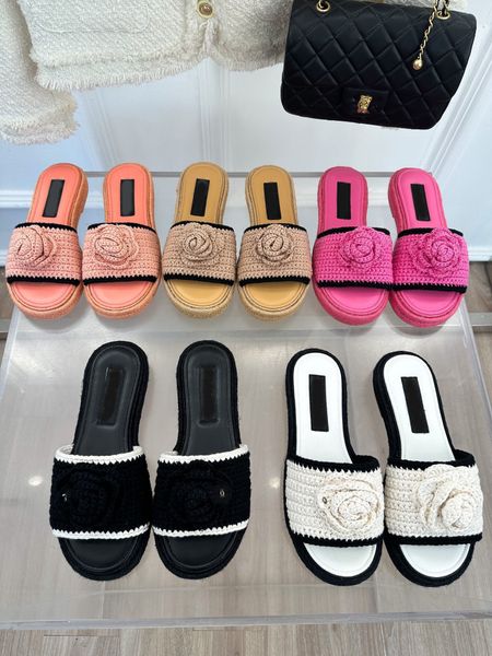 summer famous sandals slipper beach sliders rubber scuffs indoor shoes camellia fisherman designer straw canvas cross woven knitted outdoor, Black
summer famous sandals slipper beach sliders rubber scuffs indoor shoes camellia fisherman designer straw canvas cross woven knitted outdoor, Black
