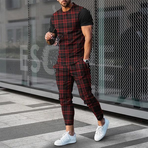 mens tracksuits pant set summer man short sleeve tshirt 2 piece tracksuit outfit red lattice print retro street sports suit jogger clothing, Gray
mens tracksuits pant set summer man short sleeve tshirt 2 piece tracksuit outfit red lattice print retro street sports suit jogger clothing, Gray
