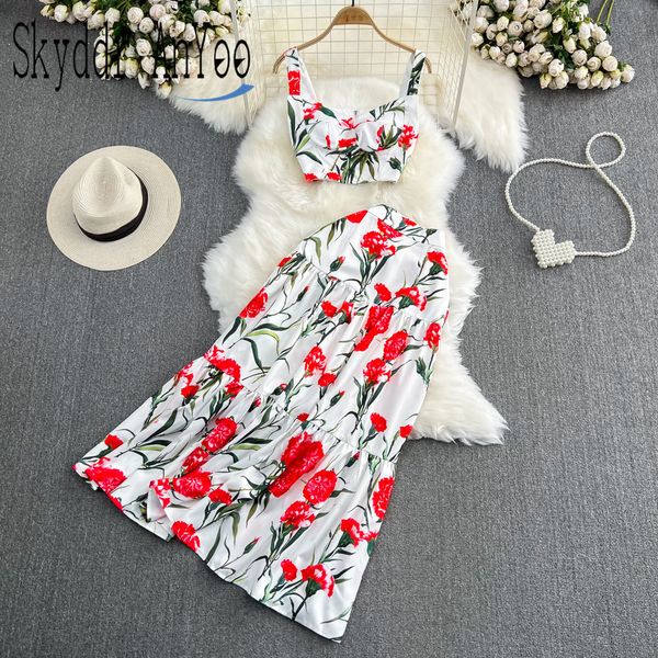 two piece dress beach holiday fashion women's summer suit printed two piece dress set sleeveless crop and high waist long skirt set 230, White
two piece dress beach holiday fashion women's summer suit printed two piece dress set sleeveless crop and high waist long skirt set 230, White