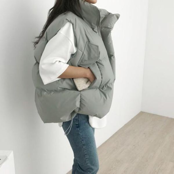 leather korean fashion cottonpadded jacket for women winter autumn loose warm puffer vest coat female overcoat, Black
leather korean fashion cottonpadded jacket for women winter autumn loose warm puffer vest coat female overcoat, Black