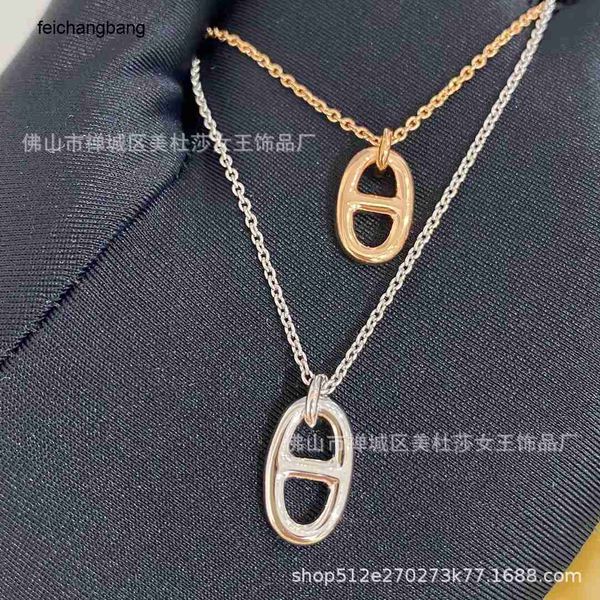 h ermes designer necklace v golden pig nose female h family cnv18k rose gold mini collar chain, Black
h ermes designer necklace v golden pig nose female h family cnv18k rose gold mini collar chain, Black