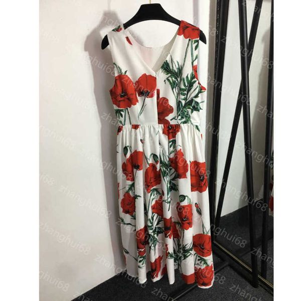 23ss womens designer clothing women dresses summer dress temperament big red flower print closed waist sleeveless vest dress womens clothing, Black;gray
23ss womens designer clothing women dresses summer dress temperament big red flower print closed waist sleeveless vest dress womens clothing, Black;gray
