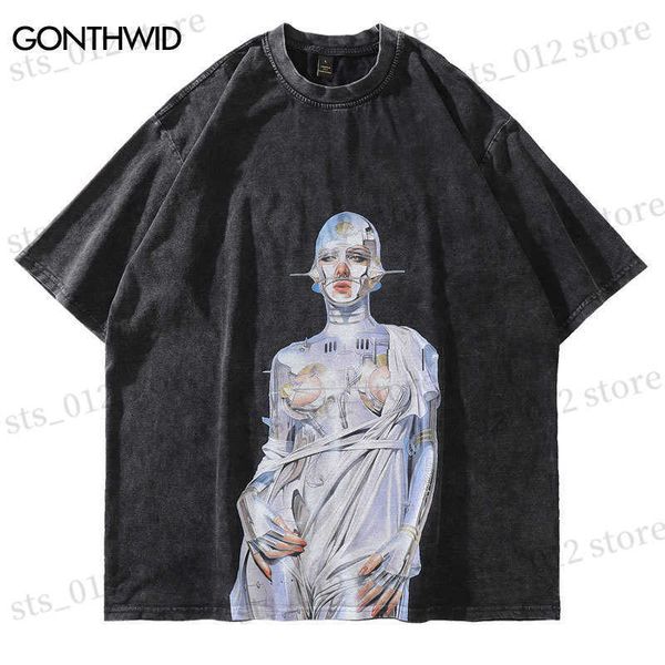 men's t-shirts distressed oversized t-shirt streetwear hip hop vintage robot graphic print tshirt men harajuku casual short sleeve tee, White;black
men's t-shirts distressed oversized t-shirt streetwear hip hop vintage robot graphic print tshirt men harajuku casual short sleeve tee, White;black