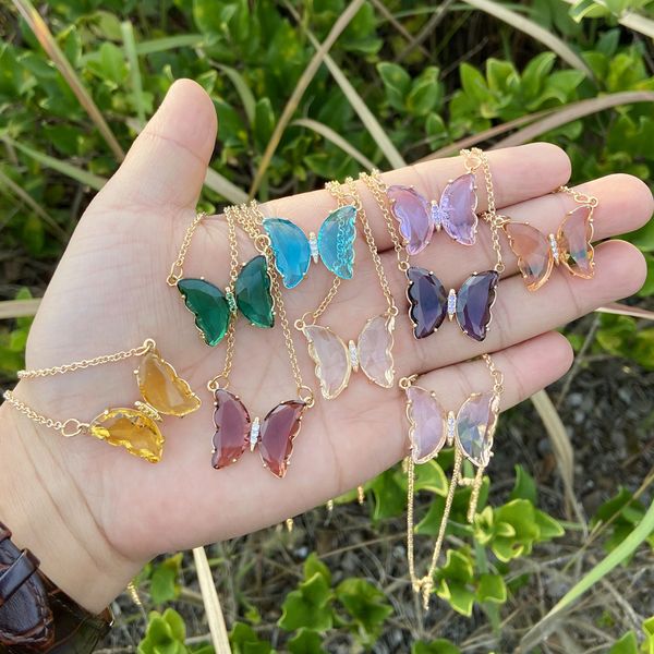 popular design multicolor butterfly pendant necklace luxury crystal jewelry for gift, Silver
popular design multicolor butterfly pendant necklace luxury crystal jewelry for gift, Silver