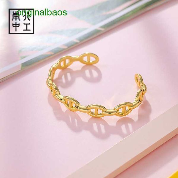 original hemrres designer bracelet luoyang jewelry korean fashion small fresh accessories ins tiktok design pig nose h hollow open bracelet, Black
original hemrres designer bracelet luoyang jewelry korean fashion small fresh accessories ins tiktok design pig nose h hollow open bracelet, Black
