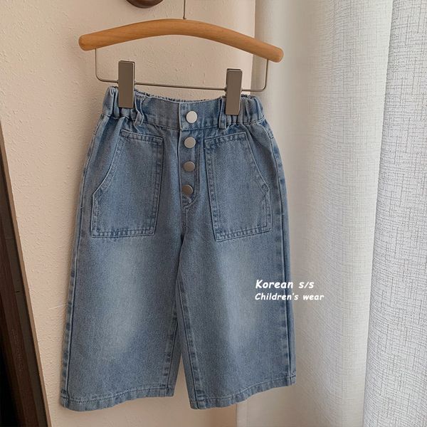 jeans spring summer girls fashion wide leg jeans pant with pocket baby kids chldren denim trousers 230512, Blue
jeans spring summer girls fashion wide leg jeans pant with pocket baby kids chldren denim trousers 230512, Blue