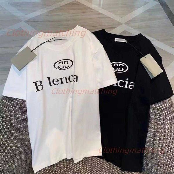 women's designer tide brand letter print large size trend casual western fashion loose short sleeve t-shirt half sleeve for men and wom, White;black
women's designer tide brand letter print large size trend casual western fashion loose short sleeve t-shirt half sleeve for men and wom, White;black