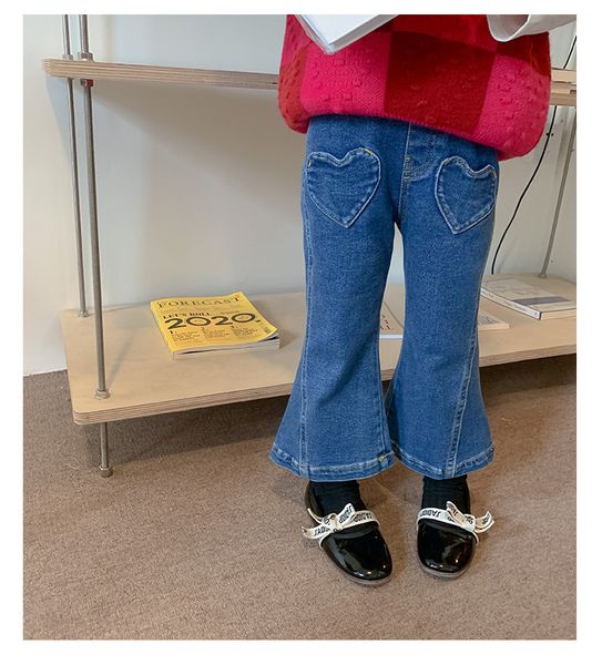 jeans spring autumn girls cute flare jeans pant baby kids children heart design denim trousers 230512, Blue
jeans spring autumn girls cute flare jeans pant baby kids children heart design denim trousers 230512, Blue