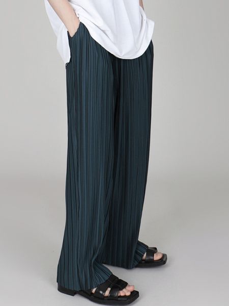 men's pants syuhgfa men clothing spring autumn ice silk pleated wide leg pants elastic waist causal loose straight trousers for male 23, Black
men's pants syuhgfa men clothing spring autumn ice silk pleated wide leg pants elastic waist causal loose straight trousers for male 23, Black