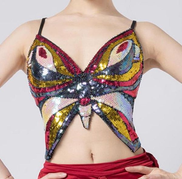 t-shirt women's butterflyshaped sequin halter halloween belly dance camisoles shape vneck sleeveless sling tank party vests, White
t-shirt women's butterflyshaped sequin halter halloween belly dance camisoles shape vneck sleeveless sling tank party vests, White