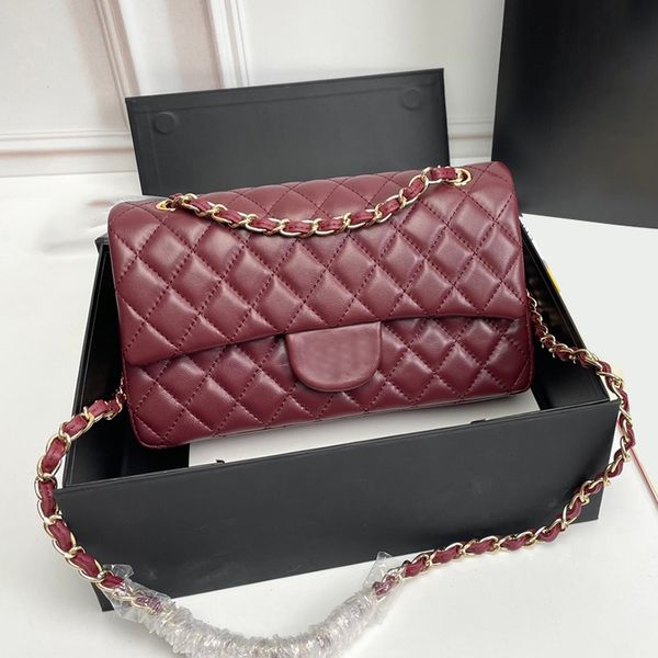 designer timeless dark red classic flap quilted bags lambskin real leather gold/silver metal hardware matelasse chain crosssbody shoulder ha
designer timeless dark red classic flap quilted bags lambskin real leather gold/silver metal hardware matelasse chain crosssbody shoulder ha