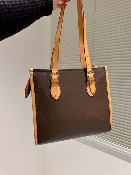 designer tote handbag luxury shopping bags women retiro shoulder onthego bag leather lady fashion woman handbags business totes purse messen