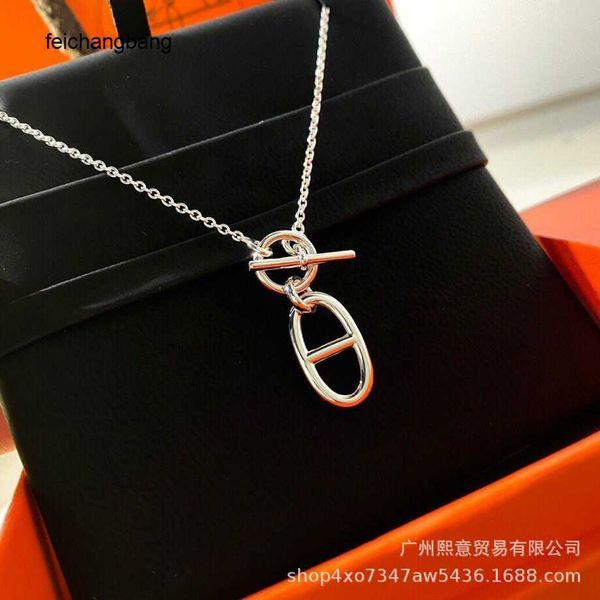 whole h ermes designer necklace high version s925 sterling silver korean fashion pig nose for women exquisite and simple versatile collar ch, Black
whole h ermes designer necklace high version s925 sterling silver korean fashion pig nose for women exquisite and simple versatile collar ch, Black