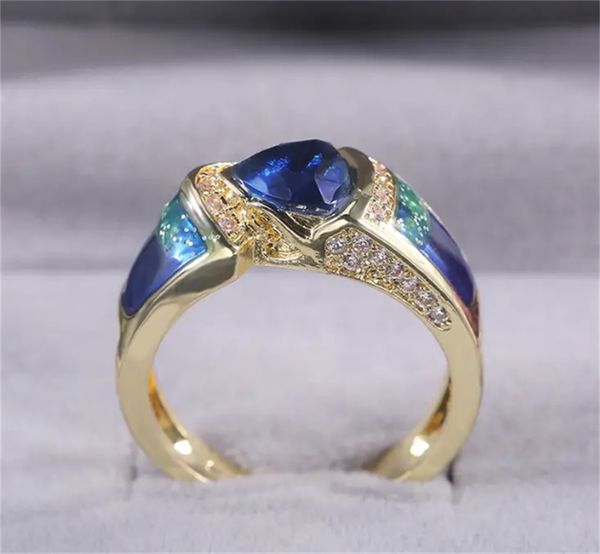 gorgeous 18k gold triangle cut sea blue crystal women's ring - perfect for weddings & parties, Golden;silver
gorgeous 18k gold triangle cut sea blue crystal women's ring - perfect for weddings & parties, Golden;silver