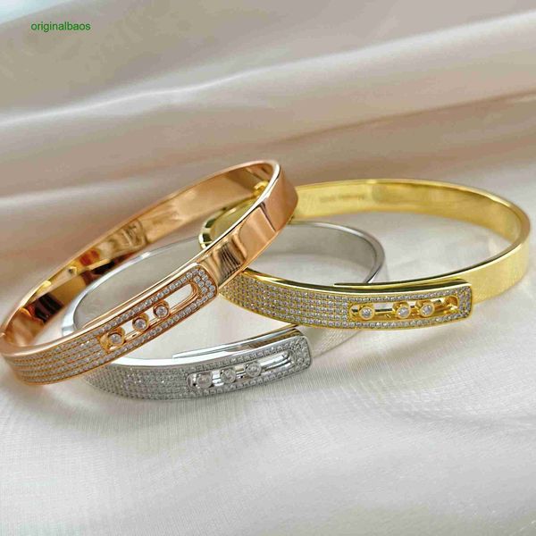 original hemrres designer bracelet s925 sterling silver meijia half three sliding classic versatile simple luxury full diamond bracelet ins, Black
original hemrres designer bracelet s925 sterling silver meijia half three sliding classic versatile simple luxury full diamond bracelet ins, Black