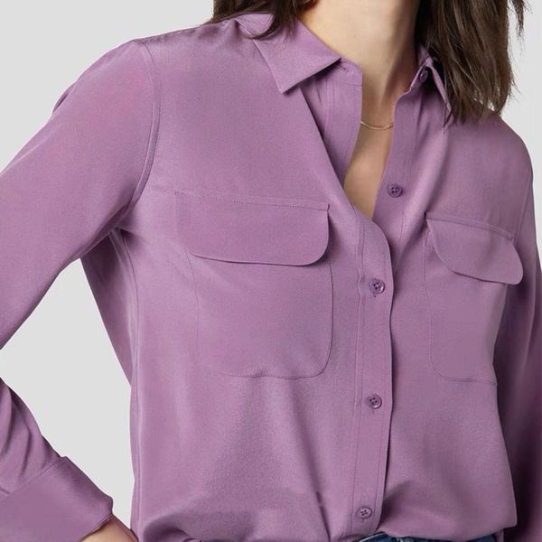 polos spring and summer new short shirt women's long sleeve lapel shirt singlebreasted pocket casual classic solid color, White
polos spring and summer new short shirt women's long sleeve lapel shirt singlebreasted pocket casual classic solid color, White